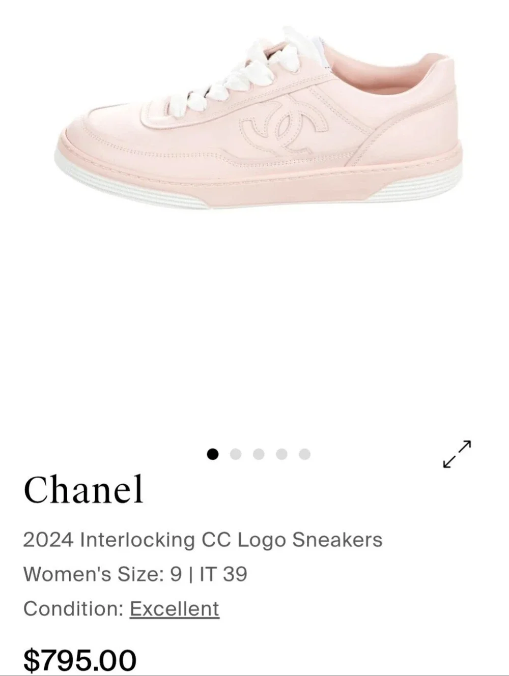 Chanel 2024 Women's Pink Low-Top Sneakers